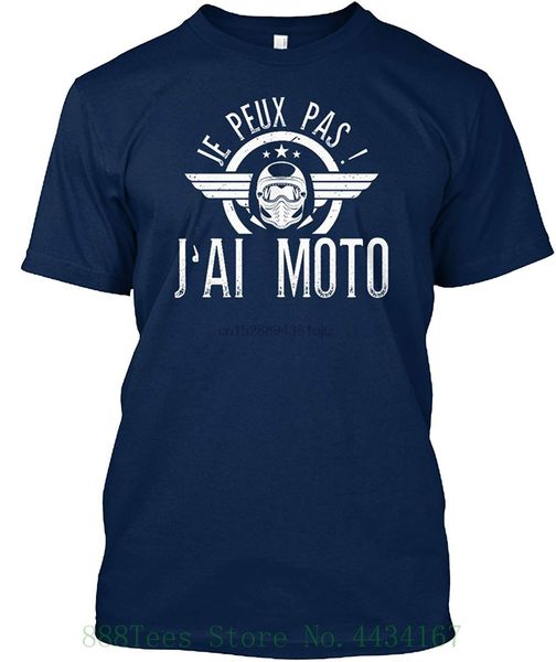 

men novelty slogan t shirt - motards jpeux pas jai moto tshirts short sleeve hipster tees