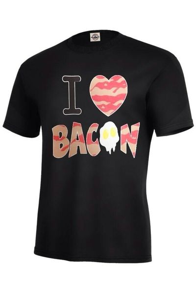 

i love bacon t-shirt assorted colors sizes s-5xl & kids xs2-4-xl18-20