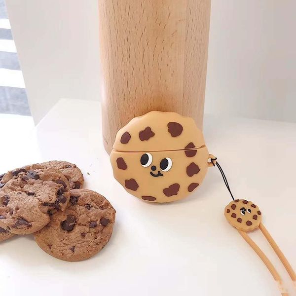

for airpods pro case 3d cute cookies protective silicone case for apple airpods 2 earphone charging box cover