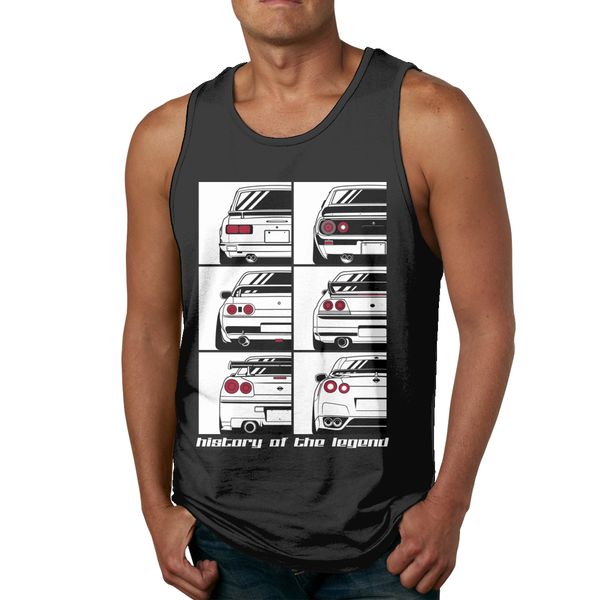 

anime 100% cottonskyline gtr history sleeveless tank o-neck vest