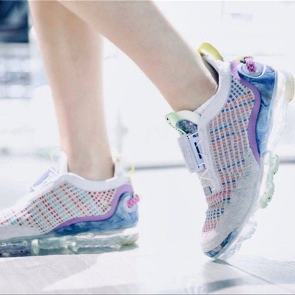 

men's and women's sports shoes, black dark grey flying woven lace-up full palm air cushion casual sports jogging shoes size 36