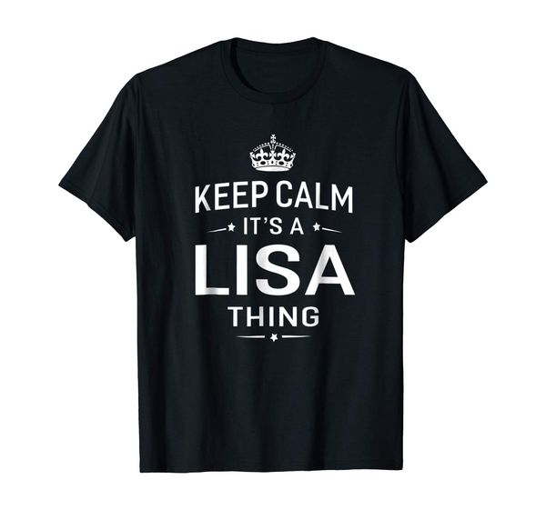 

keep calm это лиза thing смешные подарки название t-shirt женщины