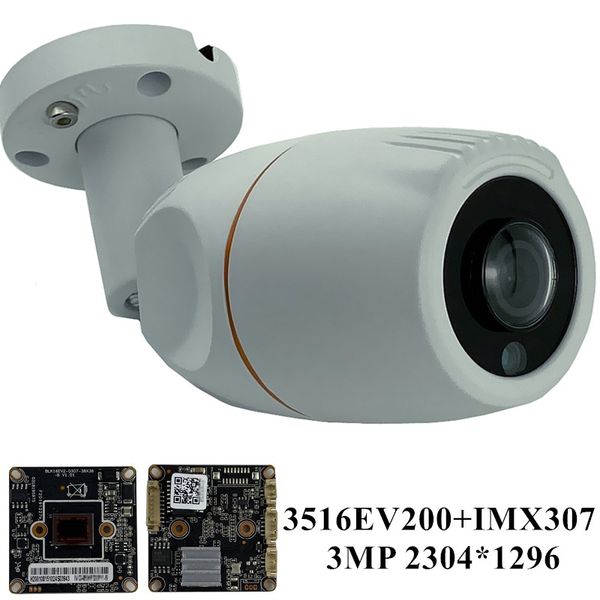 

3mp panorama fisheye h.265 2304*1296 ip outdoor camera sony imx307+3516ev200 ip66 waterproof onvif irc audio cms xmeye