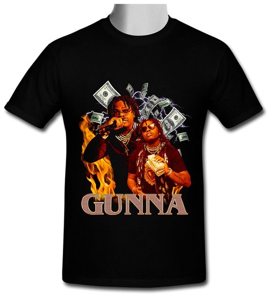 

gunna american rapper black t-shirt size s to 2xl