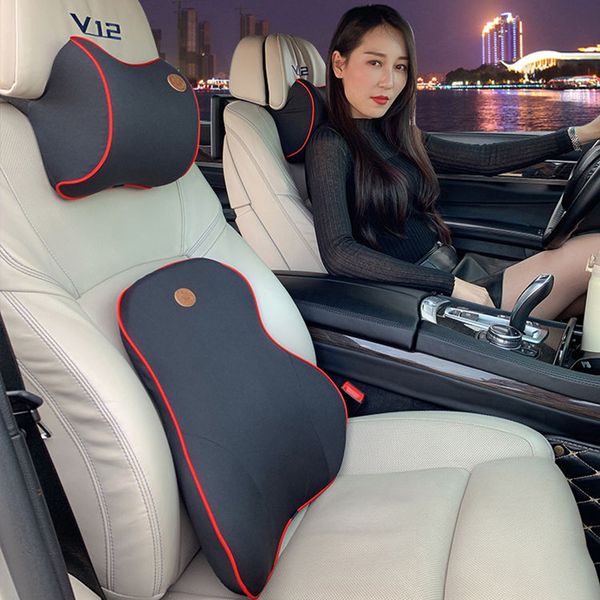 

car headrest neck support seat universal adjustable car pillow neck rest cushion lumbar support pillow accessories