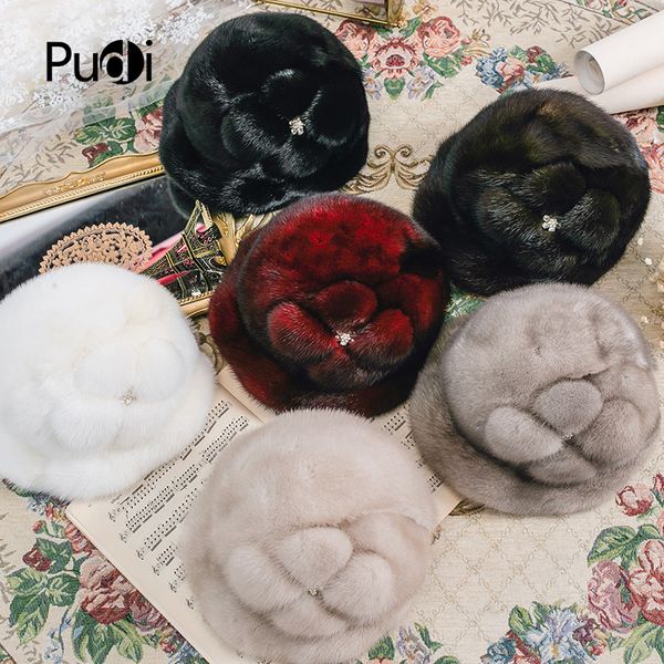 

pudi hf808 women's real hat girls genuine cap female fashion casual spring autumn hats 6 colors, Blue;gray