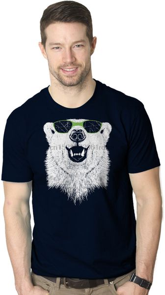 

mens polar bear wearing sunglasses tshirt funny zoo graphic tee summer o neck tee tee2020 tees