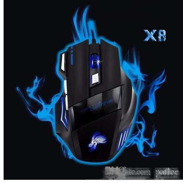 

realibale mouse gaming mouse 5500 dpi 7 button led optical usb wired gaming mouse mice for pro gamer