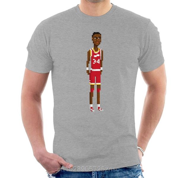 

printed funny 2020 camiseta hakeem olajuwon body pixel men's t-shirt women camiseta