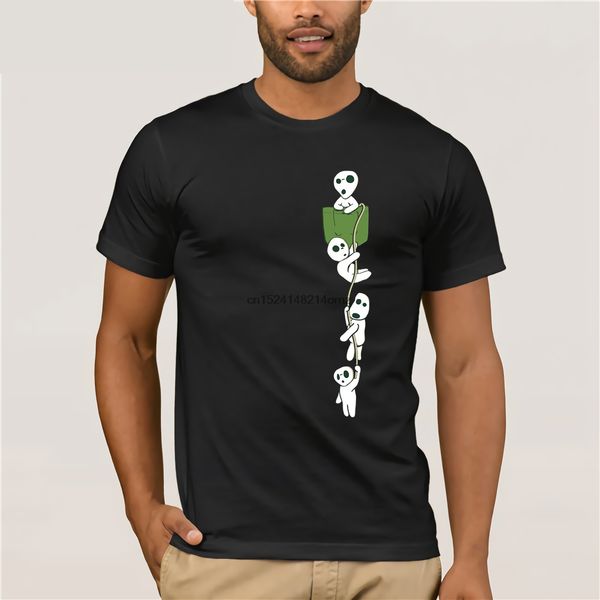 

вершины summer прохладный смешные t-shirt мононоке лесной дух kodama manga anime miyazaki хлопковая футболка 9602 печать t shirt men