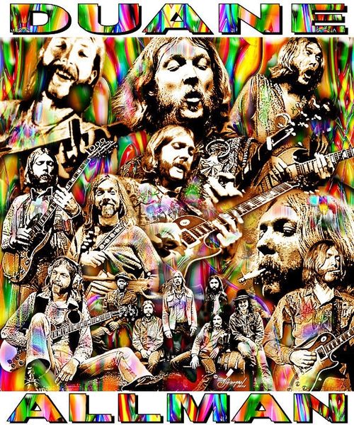

duane allman tribute t-shirt or print by ed seeman