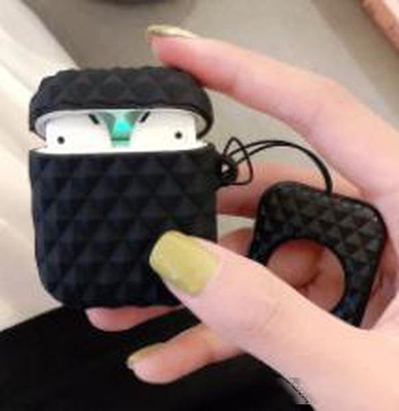 

for airpods case silicone diamond bag earphone case for airpods 2 tws headphone case for apple air pods cover earpods ring strap
