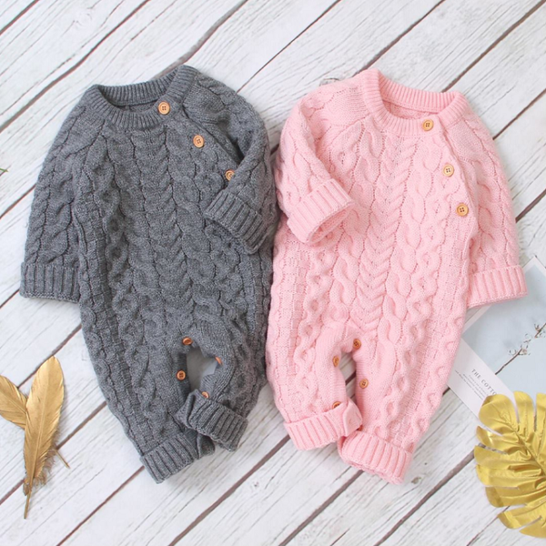 

girl outfit autumn winter infant clothing ears knitting rompers for baby girls jumpsuit newborn boys clothes kg-266, Blue