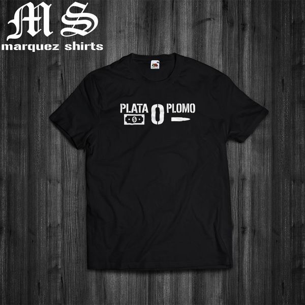 

t-shirt plata o plomo pablo escobar narcos inspired tee men tees 2019 summer fashion new o-neck custom t shirt design