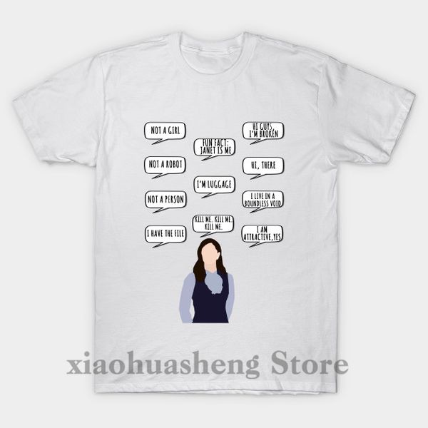

funny printed men t shirt o-neck tshirts janet- the good place women cotton t-shirt