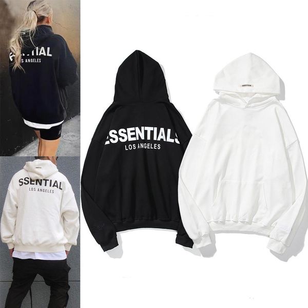 

new men designer hoodies long sleeve pullover fog fear of god letter pattern print sweatshirts for men and women, Black