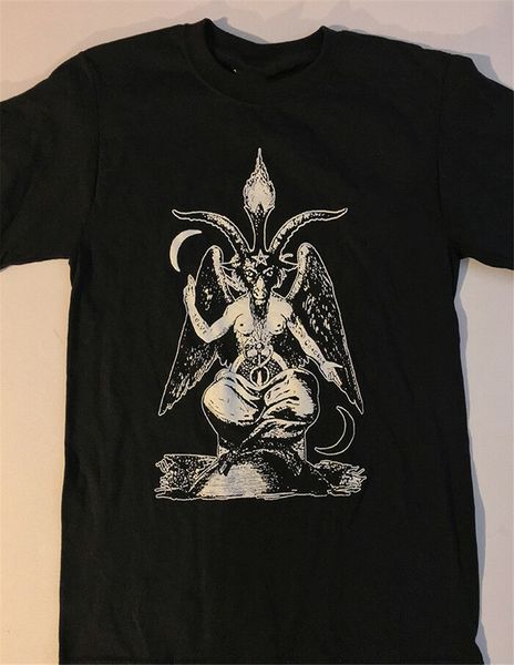 

baphomet t shirt satanic clothing witchcraft witch horror satanism occult s - xl loose size ajax tee shirt