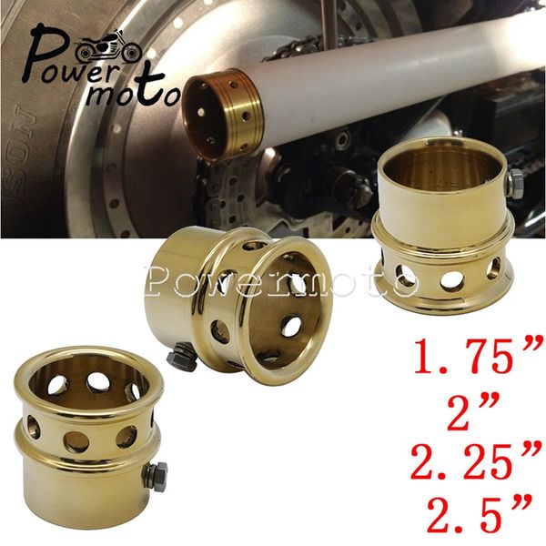 

old shool vintage brass drilled exhaust tip 1.75"/ 2" / 2.25" / 2.5" pipe end cap for bobber chopper cafe racer xs650 cb