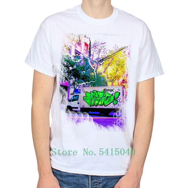 

2020 good quality graffiti van street art throwup tagging bombing spraypaint mens t-shirt tee tee shirt