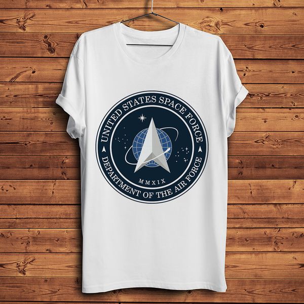 

united states space force badge printed geek tshirt men new white casual short sleeve t shirt streetwear tee