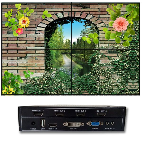 

2x2 контроллер видеостены для отображения тв видео стены