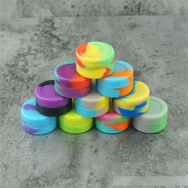 

5ml storage box circular no stick case mini concentrate organizer smoking multi use dabber tools new arrival 1wy b2