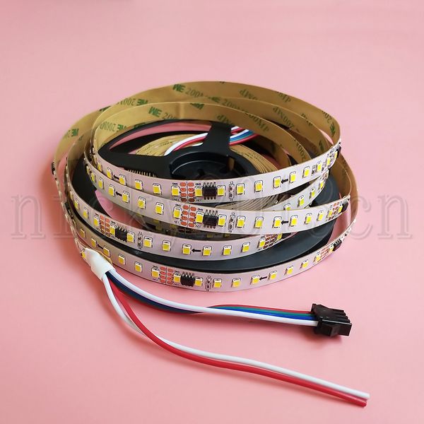 

12v ws2811 ic addressable 2835 led pixel flexible strip light tape 4pin magic single color chasing ip20 non waterproof indoor sign