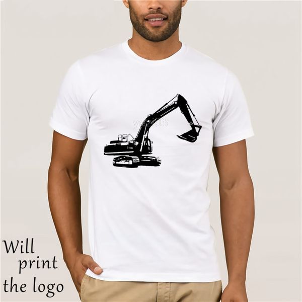 

excavator jcb 360 excavator inspired summer men o-neck print t-shirts fashion slim short sleeve o neck t shirt