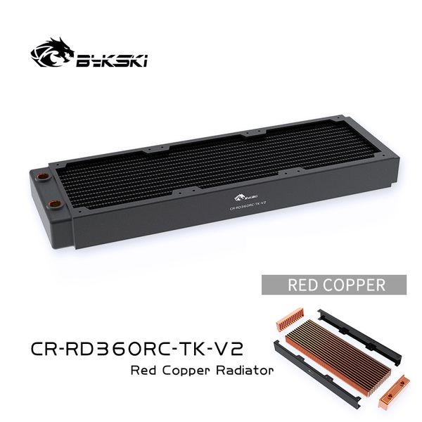 

bykski 360mm copper radiator rc series high-performance heat dissipation 40mm thickness for 12cm fan cooler, cr-rd360rc-tk-v2