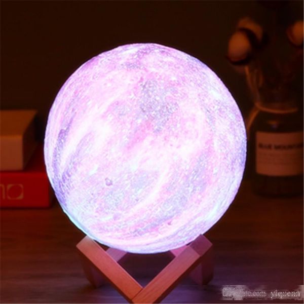 

16-colour 3d printing star and moon lamp colourful change tactile decorator gift creative usb led night light for galaxy lamp