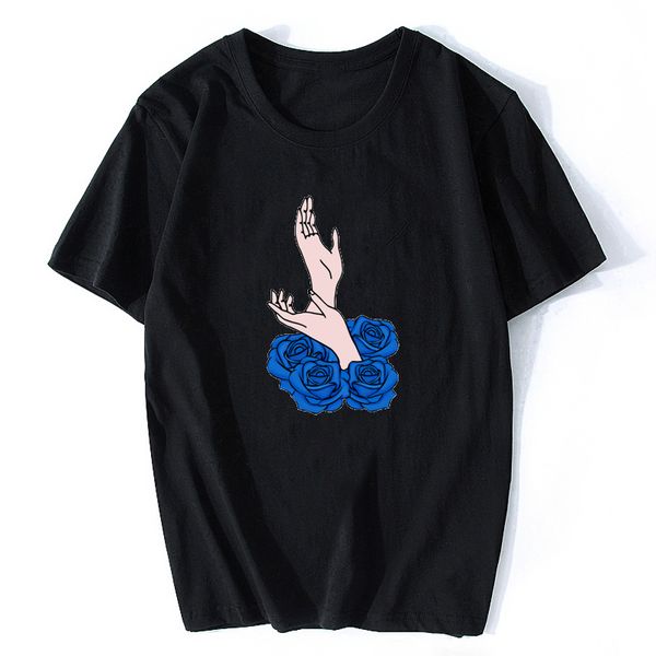 

твин пикс shirt tee руки и розы t-shirt мужчины мультфильм печати с коротким рукавом мужчины футболки с коротким рукавом 100% хлопок майка