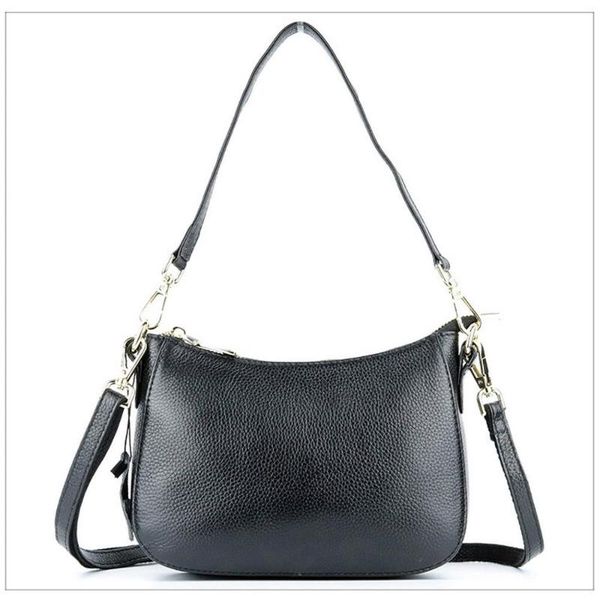 

litchi pattern soft leather crossbody bag for women shoulder bags ladies messenger bags solid color leather handbag #20
