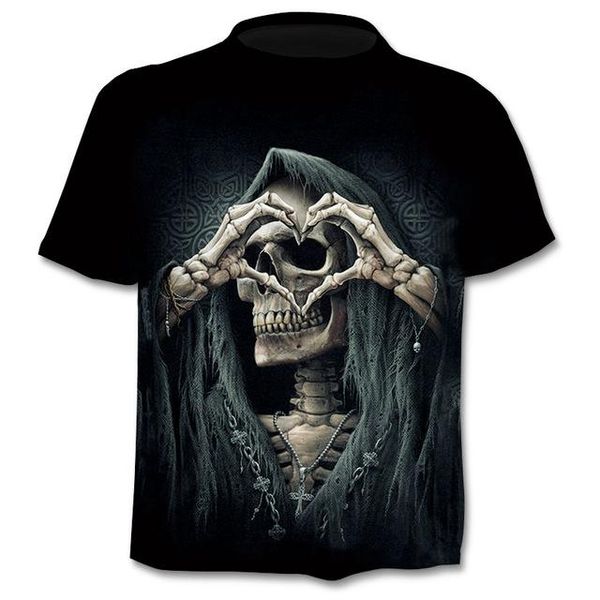 

new 3d skull poker street 3d print shirts kawaii aesthetic plus size men clothing