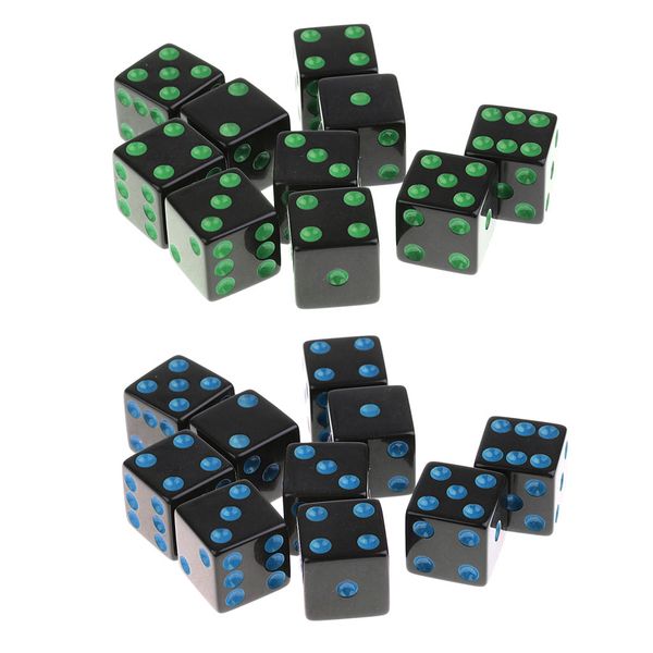 

20pc plastic dice round corner die 1.6cm dotted for traditional boards game