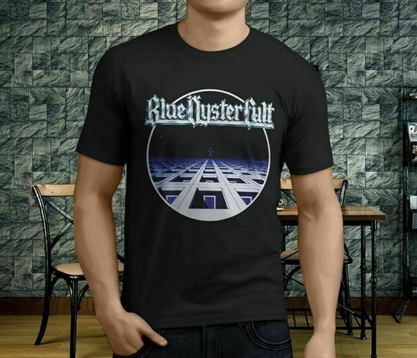 

new-популярный-vintage-blue-oyster культ-mens-black-t-shirt юмор для взрослой футболочка
