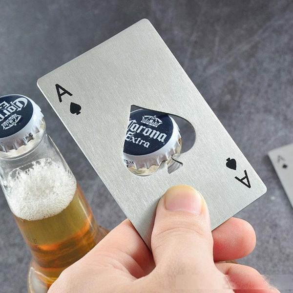 

creative stainless steel bottle opener spades a mini wallet credit card beer bottle openers kitchen bar tools