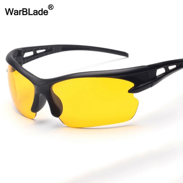 

warblade new night-vision sun glasses outdoor sports fishing sunglasses night drivers anti glare driving goggles eyewear oculos, White;black