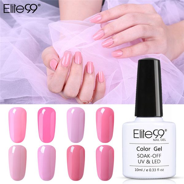 

nail gel elite99 varnish soak off uv led polish base coat art hybrid lacquer lucky paint, Red;pink