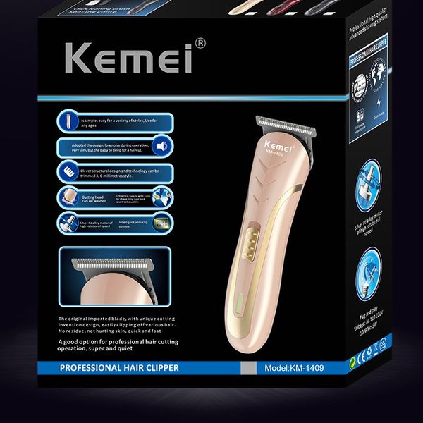 

kemei km-619 1409 hair clipper electric razor men carbon steel head shaver hair trimmer rechargeable trimer electric beard