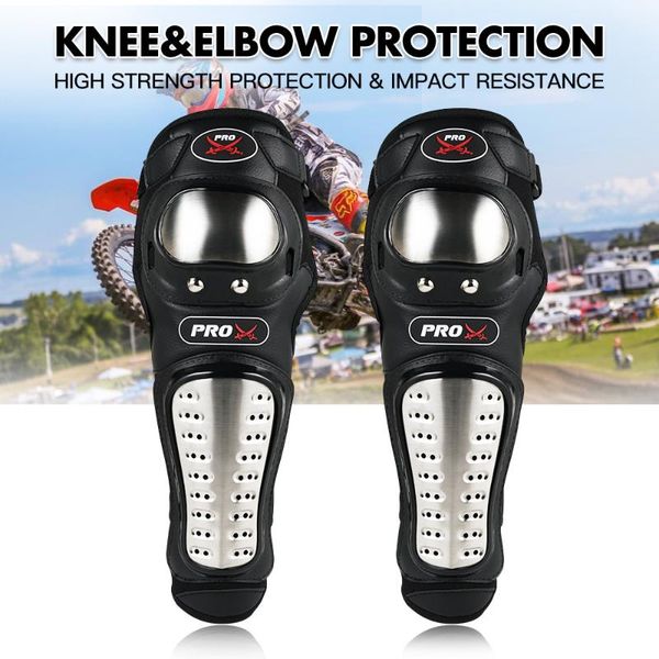 

motorcycle knee pads stainless steel protective guard gear motocross knee protection moto racing off-road ski kneepad kits