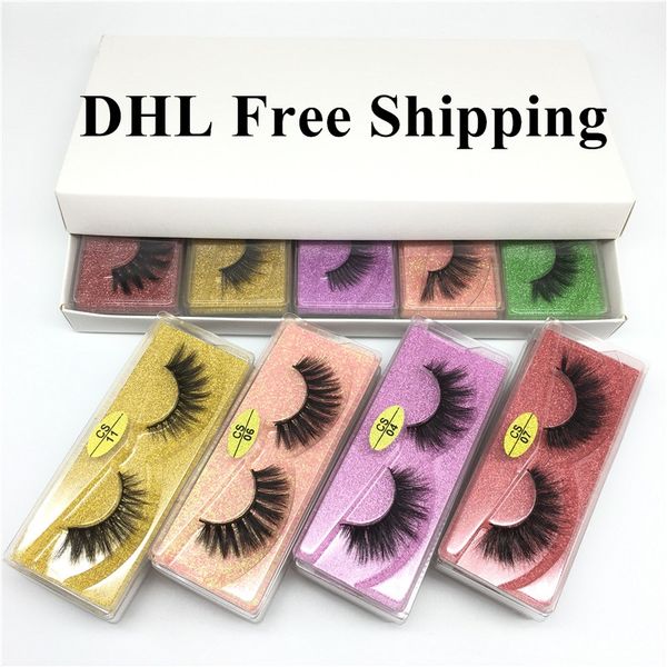 

new 3d mink eyelashes faux mink lashes wholesale 3d mink lashes natural thick fake eyelashes makeup false lashes extension dhl shipping