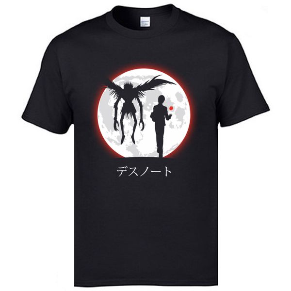 

death note ryuuku comic t-shirts light yagami i will reign over a new world popular t-shirts pure cotton great tshirt moon