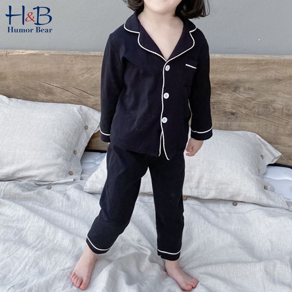 

юмор медведь детские пижамы мальчиков весна осень с длинными рукавами хлопок шлифе девушки шаржа детей печатное главная 2pcs набор, White