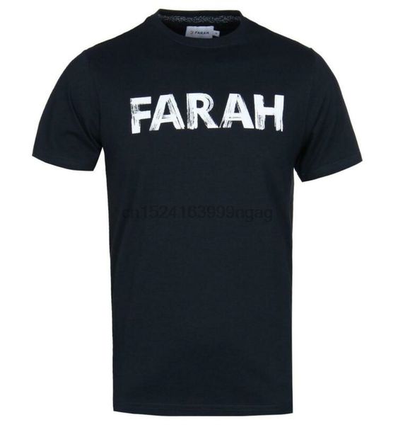 

farah jimmy print navy tee