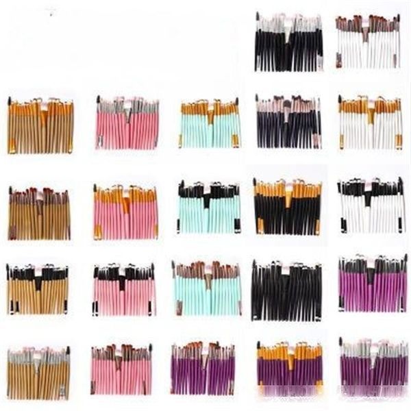 

make up brush set face eyelash mouth brushes slender wooden poles plastic handle makeup accessories 6 8as b2