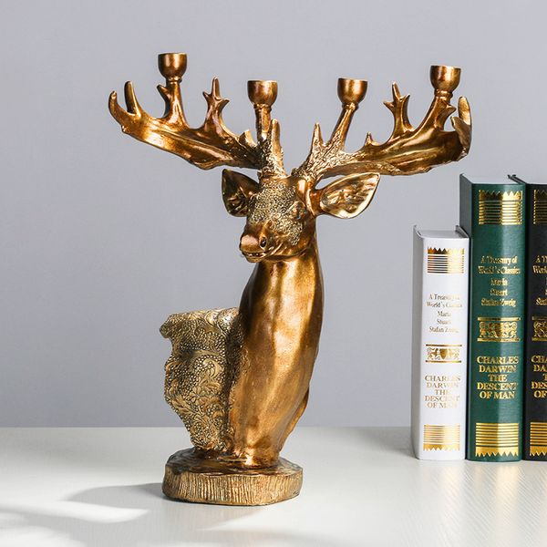 

candle holders creative european iron art deer christmas tealight holder deers candlestick gift lantern 3dzty25