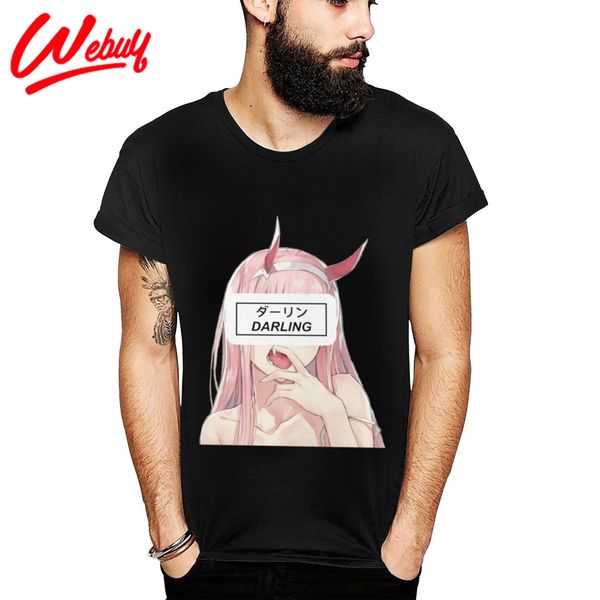 

for male zero two darling in the franxx quality print t shirt comfortable cotton summer t-shirt big size
