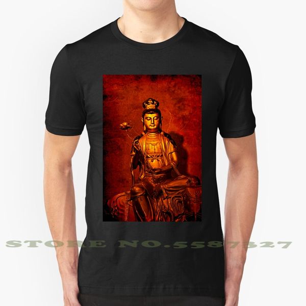 

guan yin image statue fashion vintage tshirt t shirts guan yin statue buddhism sculpture golden buddhist bodhisattva dark room