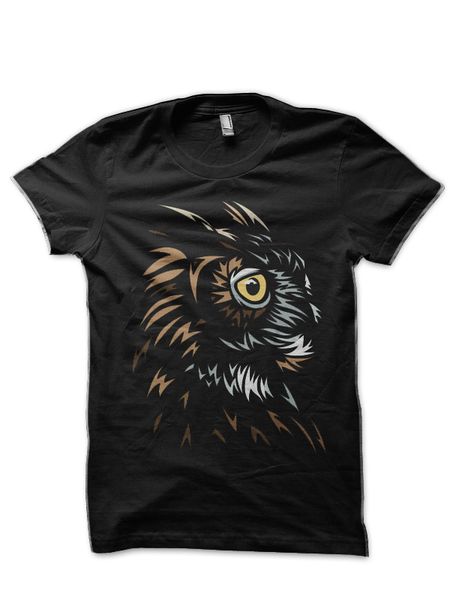 

племенной owl профиль t shirt