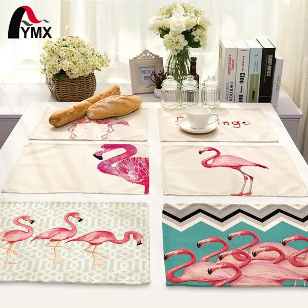 

table napkin cute cartoon creative animal flamingo printed for wedding set bowl dining mats kids decoration